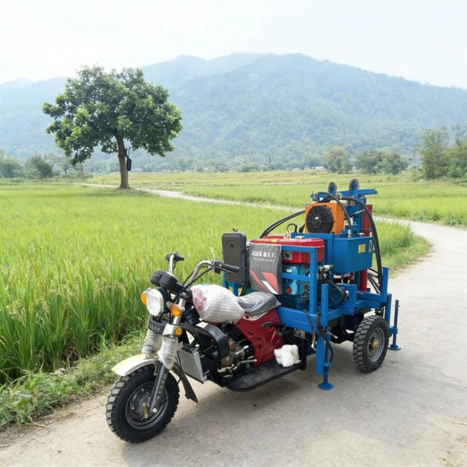 3-wielige aanhangwagen waterputboormachine